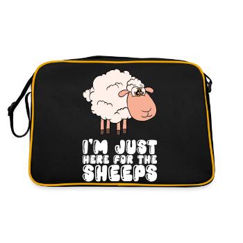 Je ne suis qu’à cause des moutons ici - Sac Retro - noir/or - Dos