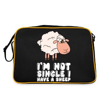 Je ne suis pas célibataire, j’ai un mouton - Sac Retro - noir/or - Dos