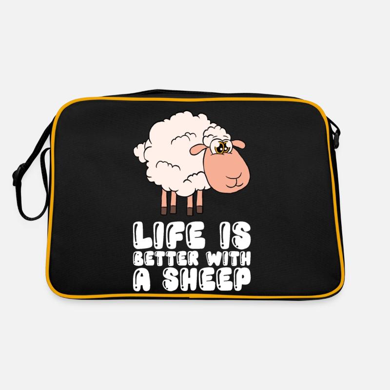Life is better with a sheep Retro Bag