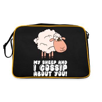 Mes moutons et moi bavardons à votre sujet - Sac Retro - noir/or - Dos