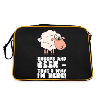 Moutons et bière - C’est pourquoi je suis ici - Sac Retro - noir/or - Dos