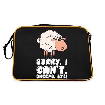 Sorry, I Can't Shear Bye - Retro Bag - black/gold - Back