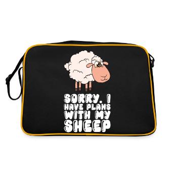 Désolé, j’ai des projets avec mes moutons - Sac Retro - noir/or - Dos