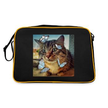 Most beautiful cat in the world n°2 - Retro Bag - black/gold - Back