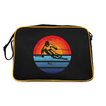 Skiers Winter sports Ski skiing Cross-country skiing - Retro Bag - black/gold - Back