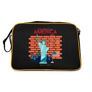 Belle Amérique - Sac Retro - noir/or - Dos