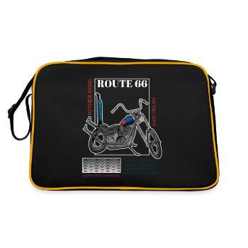 Motorcycle Route - Retro Bag - black/gold - Back