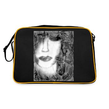 Woman with closed eyes ( black and white ) - Sac Retro - noir/or - Dos