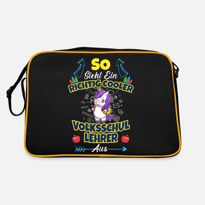 Volksschullehrer Volksschule Lehrkraft Lehrer Retro Tasche