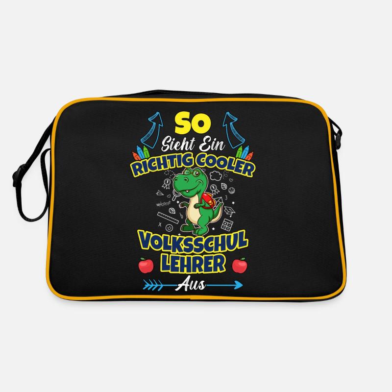 Volksschullehrer Volksschule Lehrkraft Lehrer Retro Tasche