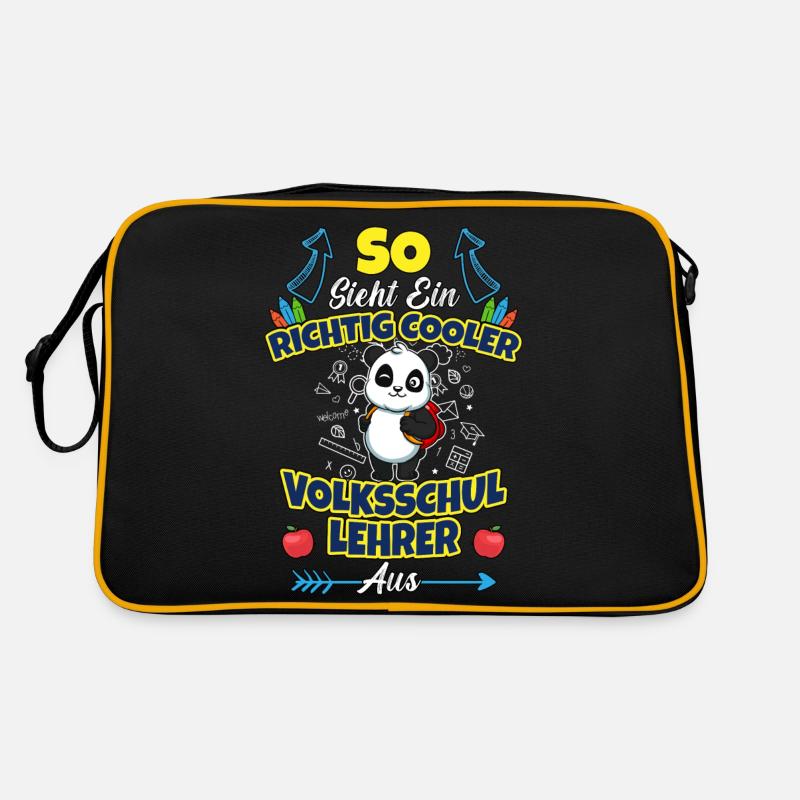 Volksschullehrer Volksschule Lehrkraft Lehrer Retro Tasche