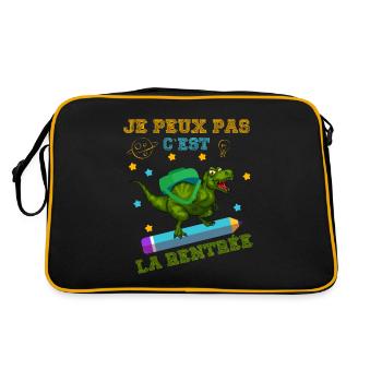 je peux pas c'est la rentrée - rentrée scolaire - Sac Retro - noir/or - Dos