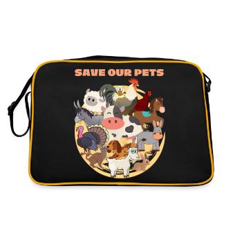 Save Our Pets - Retro Bag - black/gold - Back