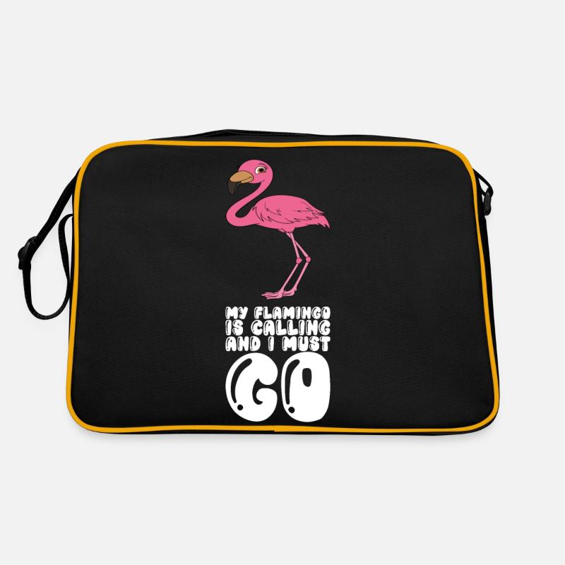Funny flamingo graphics Retro Bag