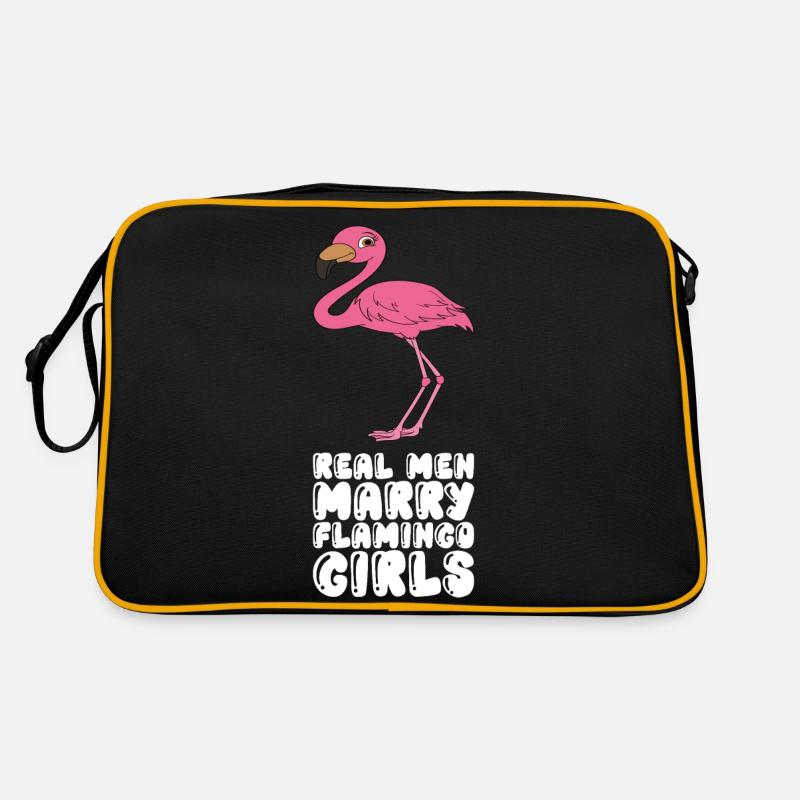 Funny flamingo graphics Retro Bag