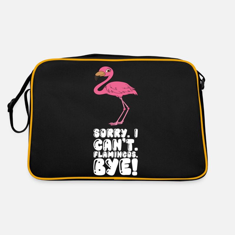 Funny flamingo graphics Retro Bag