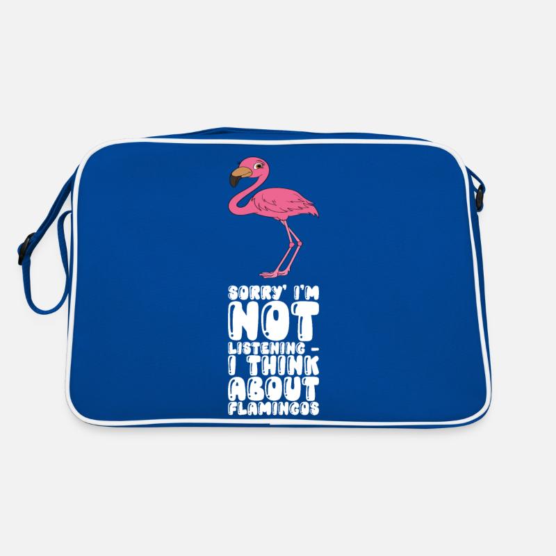 Funny flamingo graphics Retro Bag