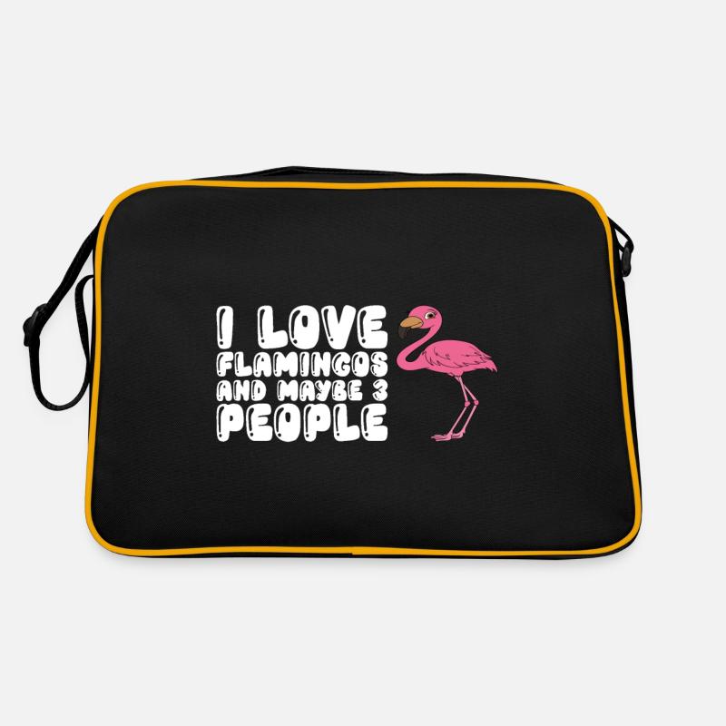 Funny flamingo graphics Retro Bag