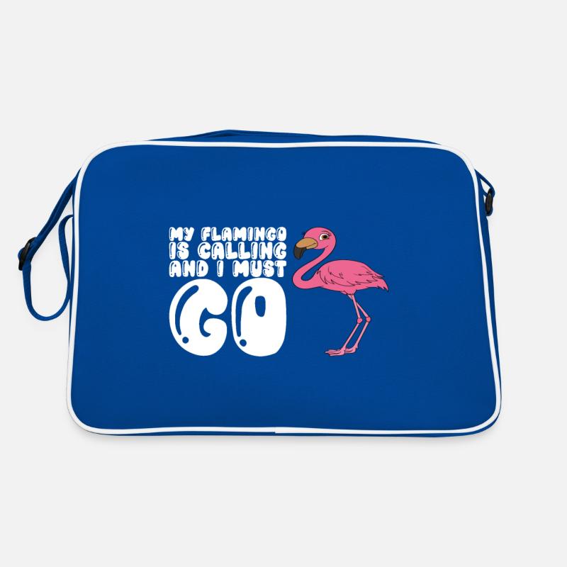 Funny flamingo graphics Retro Bag
