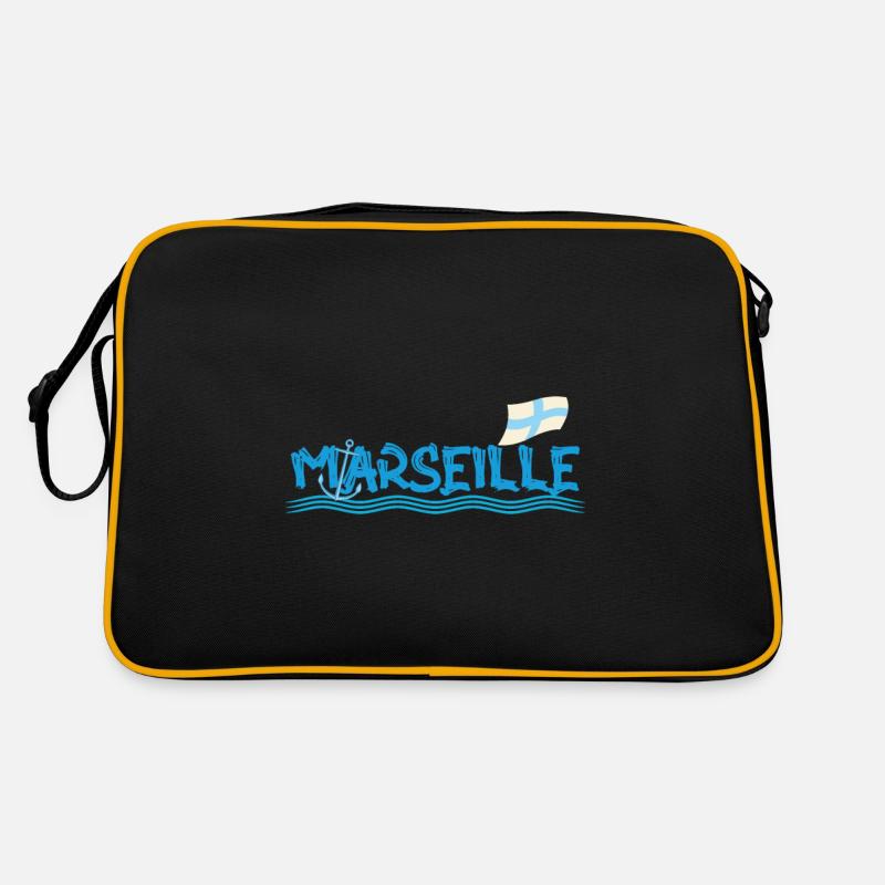 Marseille - Sac Retro - noir/or