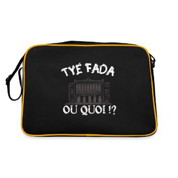 Tyé Fada ou quoi ? humour Marseille, Marseillais - Sac Retro - noir/or - Dos