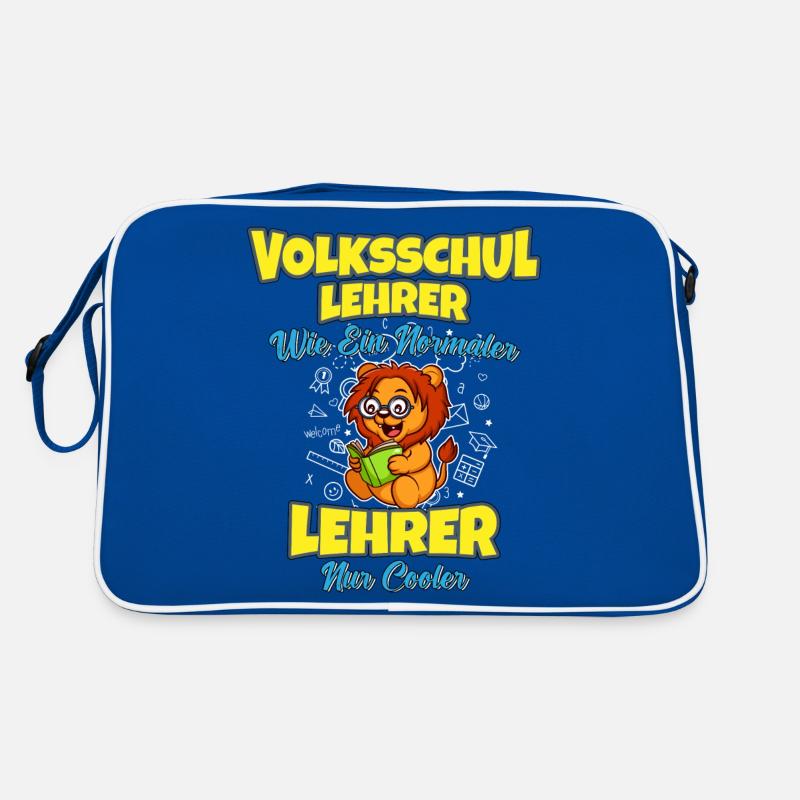 Volksschullehrer Volksschule Lehrkraft Lehrer Retro Tasche