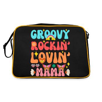 Groovy Rocking Loving Mama 70s - Sac Retro - noir/or - Dos
