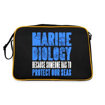 Quelqu’un doit protéger la biologie marine de nos mers - Sac Retro - noir/or - Dos