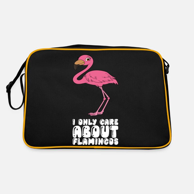 Funny flamingo graphics Retro Bag