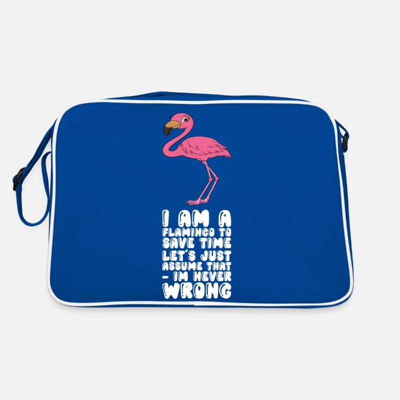 Funny flamingo graphics Retro Bag