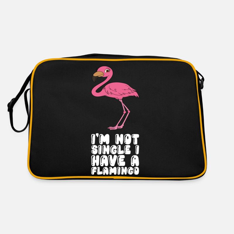 Funny flamingo graphics Retro Bag