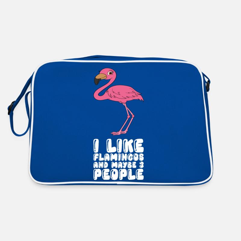 Funny flamingo graphics Retro Bag