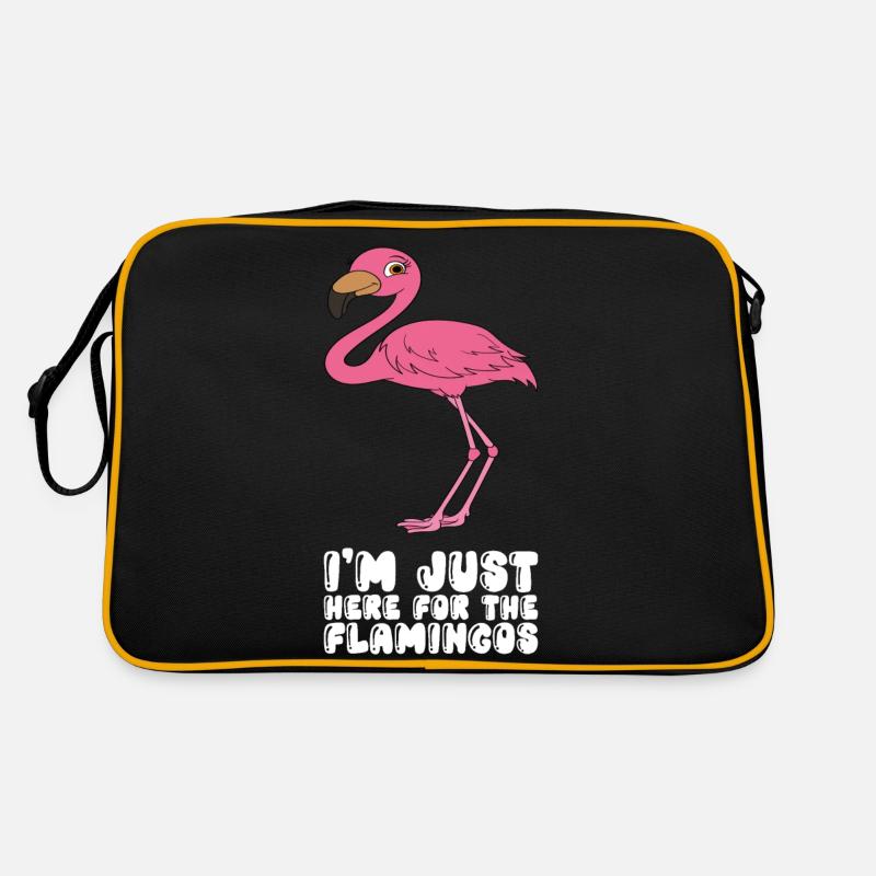 Funny flamingo graphics Retro Bag