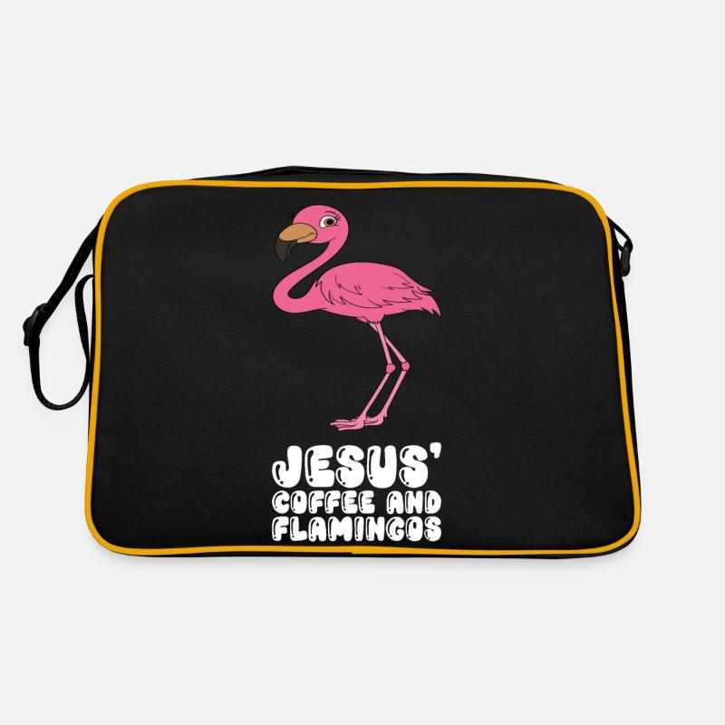 Funny flamingo graphics Retro Bag