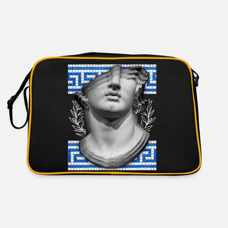 Greece, ancient sculpture, meandering pattern Retro Bag