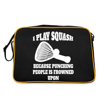 Squash Racquetball Jeu Racquetball Squash Player - Sac Retro - noir/or - Dos