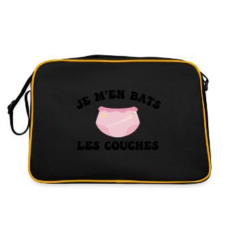 Je m'en bats les couches - Sac Retro - noir/or - Dos