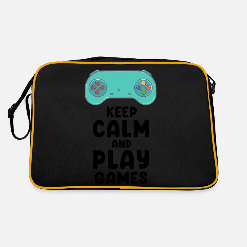 Restez calme et jouez à des jeux Cool Controller présent Sac Retro