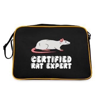 Expert certifié en rats - Sac Retro - noir/or - Dos