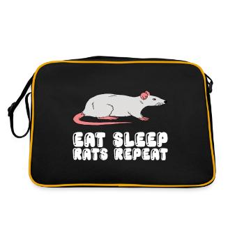 Manger des rats endormis Répéter - Sac Retro - noir/or - Dos