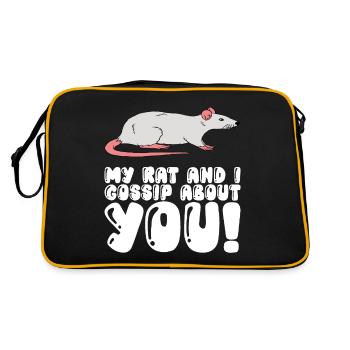 Mon rat et moi parlons de toi - Sac Retro - noir/or - Dos