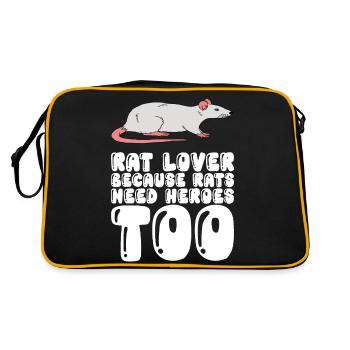 Amoureux des rats parce que les rats ont aussi besoin de héros - Sac Retro - noir/or - Dos