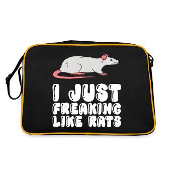 J’aime vraiment les rats - Sac Retro - noir/or - Dos