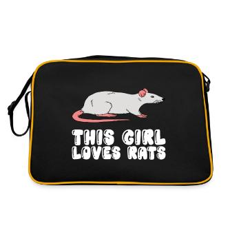 Cette fille aime les rats - Sac Retro - noir/or - Dos