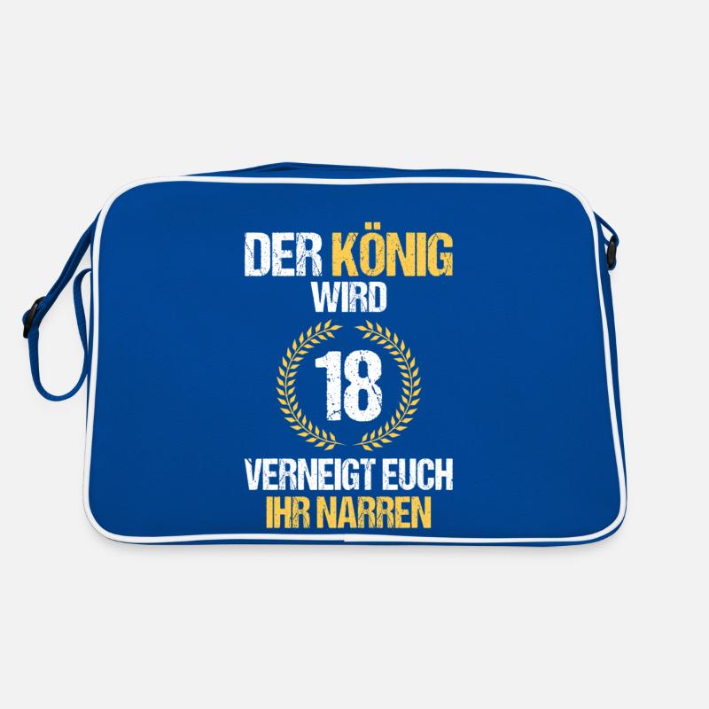 Der König Wird 18 Verneigt Euch Ihr Narren Retro Tasche