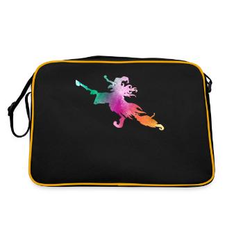 Flying Witch broom Air Funny Halloween Witches - Retro Bag - black/gold - Back
