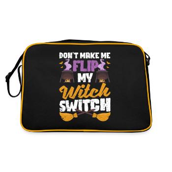 Ne me faites pas utiliser mon interrupteur de sorcière - Sac Retro - noir/or - Dos