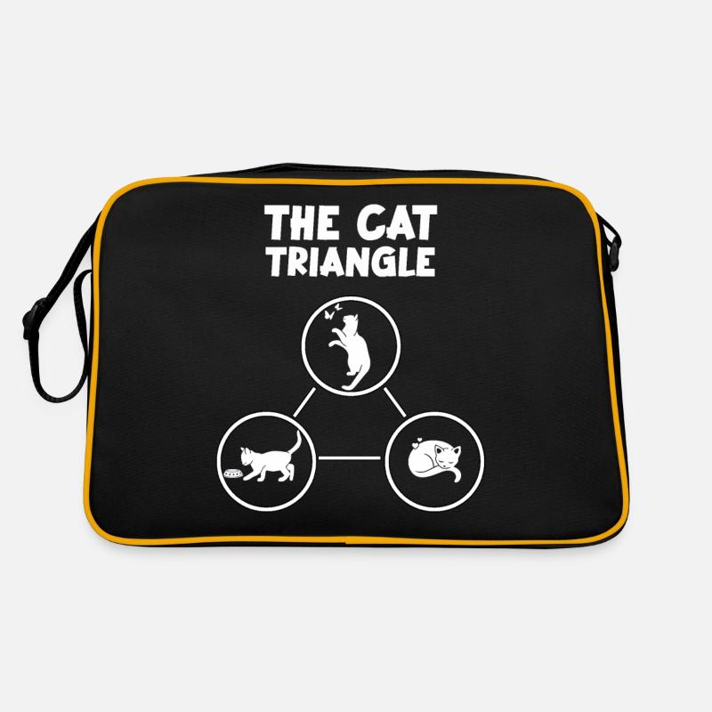 Cats Triangle Drôle de chat Propriétaire Cadeau Sac Retro