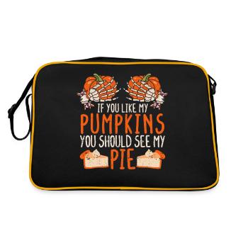 Halloween Boob Si vous aimez mes citrouilles - Sac Retro - noir/or - Dos