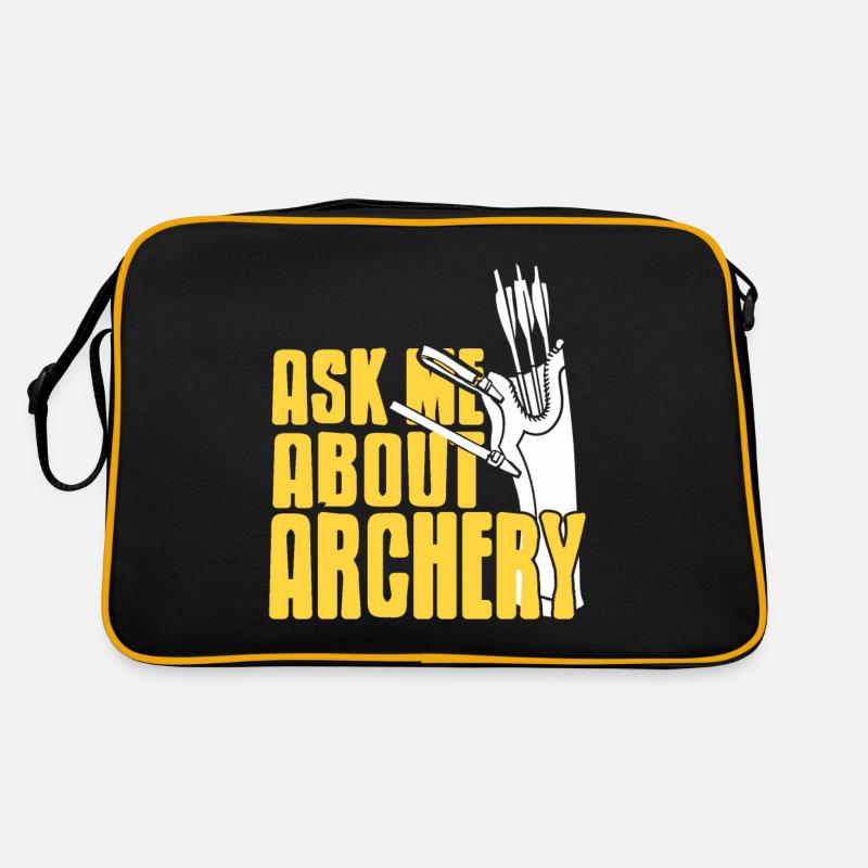 Ask Me About Archery Cool Retro T-Shirt Present Retro Tasche